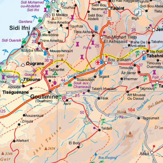 detail Maroko (Morocco) 1:1,2m mapa ITM