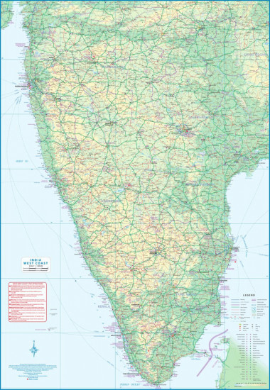 detail Bombaj (Mumbai) 1:8,4t & India West Coast 1,6m mapa ITM