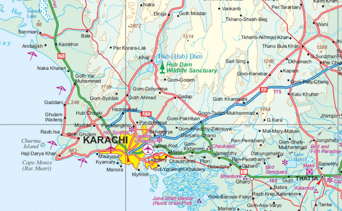 detail Pakistan 1:1,2m mapa ITM