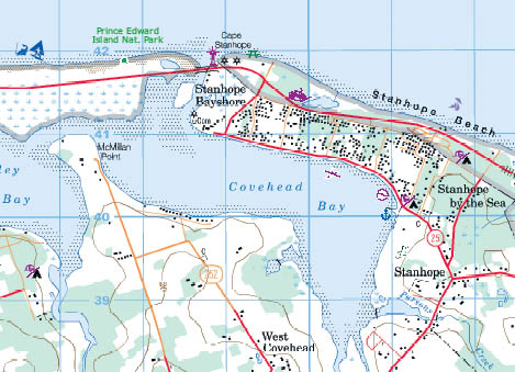 detail Prince Edward Island 1:50t/1:250t mapa ITM