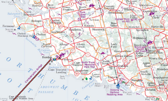 detail Prince Edward Island 1:50t/1:250t mapa ITM