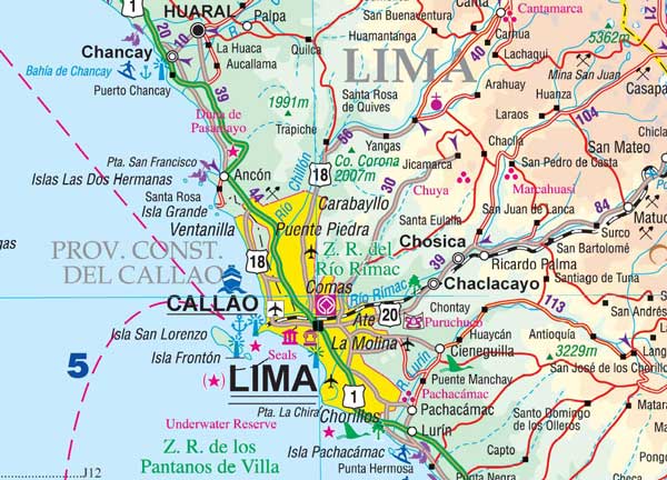 detail Peru 1:1,5m mapa ITM