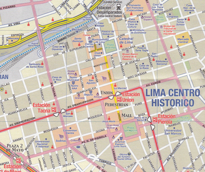 detail Peru jih & Lima (Peru South & Lima) 1:1,5m mapa ITM