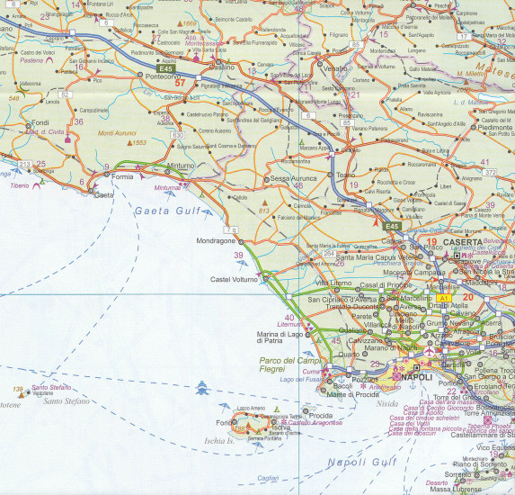 detail Ŕím a jih Itálie (Rome & S. Italy) 1:10,000/1:925,000 plán města a mapa ITM