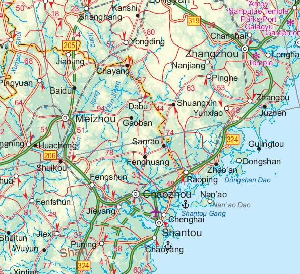 detail Šanghaj & JV Čína (Shanghai & SE ChinaI) 1:16t mapa ITM