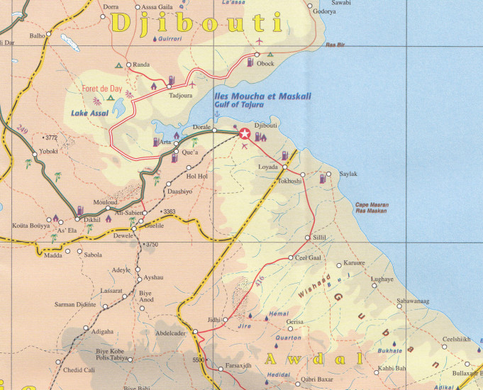 detail Somálsko & Džibuti (Somalia & Djibouti) 1:1,7m mapa ITM