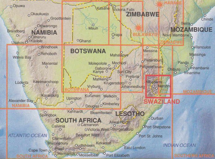 detail Svazijsko (Swaziland) 1:250t mapa ITM