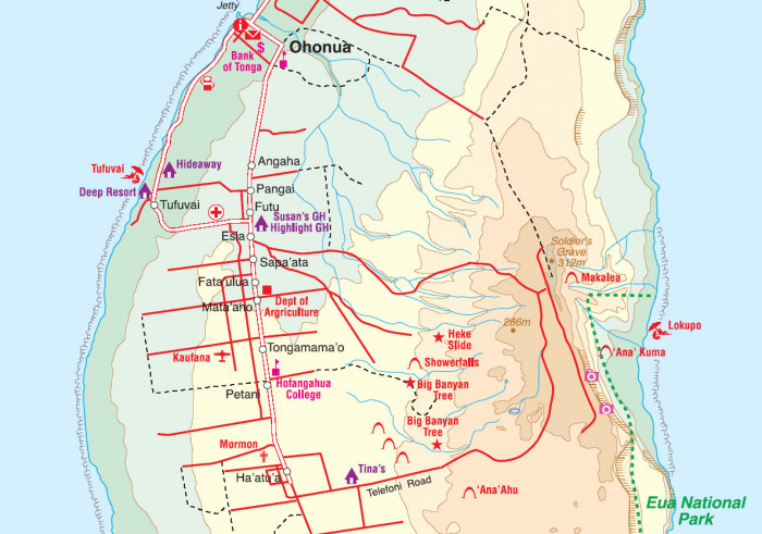 detail Tonga Kingdom různá měřítka mapa ITM