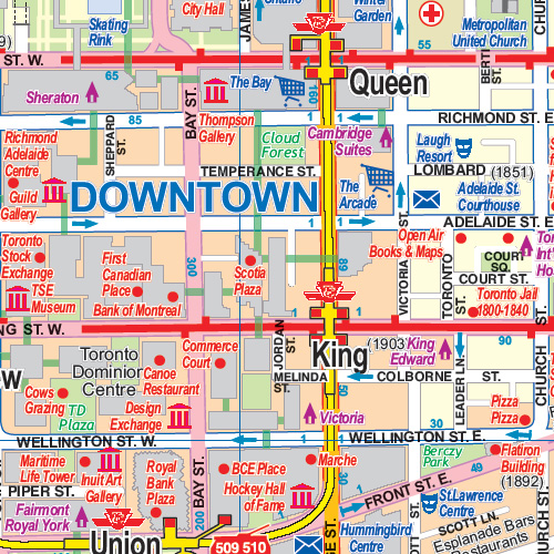 detail Toronto & Jižní Ontário(Toronto & Southern Ontario) 1:12,5t/1:800t mapa ITM