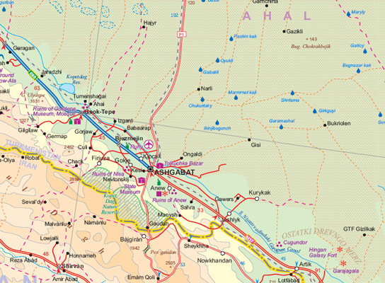 detail Turkmenistán, Tádžikistán & Kyrgyzstán (Tajikistan) 1:1,35m mapa ITMB