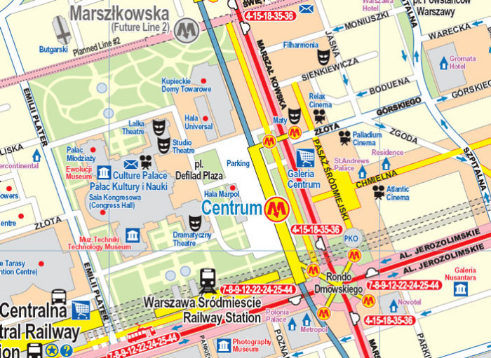 detail Varšava (Warsaw) 1:10t mapa ITM