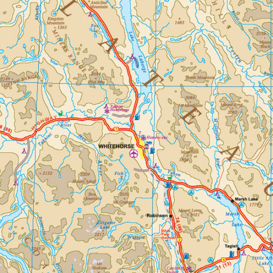 detail Yukon 1:1,4m & NW Territories SW 1:1,5m mapa ITMB