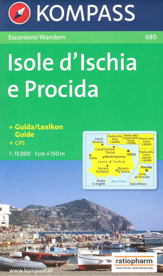 detail Isola d Ischie e Procida 1:15t mapa KOMPASS #680