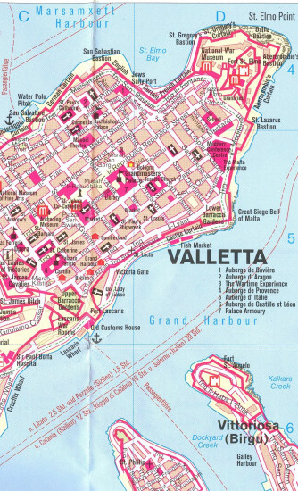 detail Malta 1:50t mapa KOMPASS #235