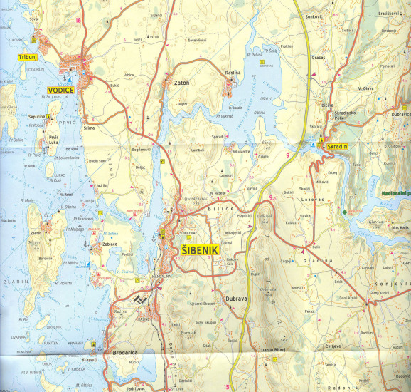 detail Dalmátké pobřeží Střed 1:100t mapa #2902 KOMPASS