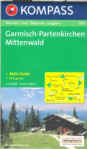 Garmisch - Partenkirchen, Mittenwald 1:35t mapa #790 KOMPASS