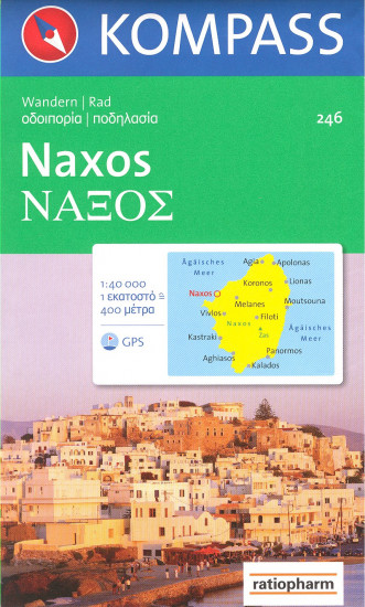 detail Naxos 1:40t mapa #246 KOMPASS