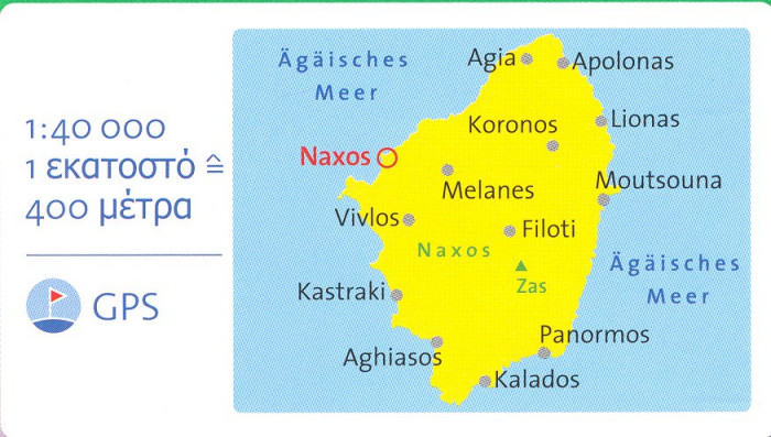 detail Naxos 1:40t mapa #246 KOMPASS