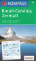 náhled Breuil-Cervinia, Zermatt 1:50t mapa KOMPASS #87