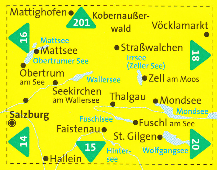 detail Salzburger Seen 1:50t mapa KOMPASS #17