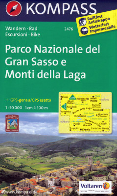 Abruzzo - Parco Nazionale del Gran Sasso 1:50t mapa KOMPASS #2476