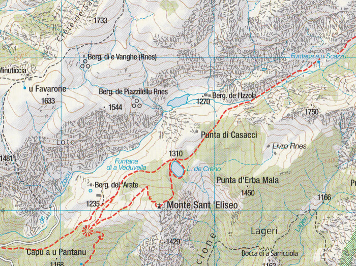 detail Korsika Sever sada 3 mapy #2250 KOMPASS