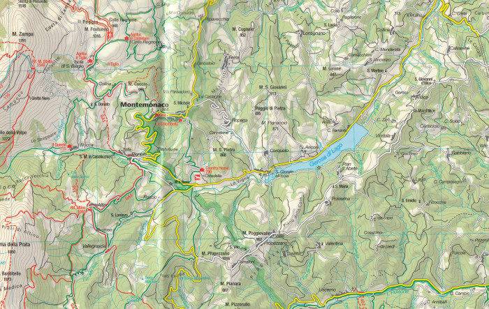 detail Monti Sibillini nel Parco Nazionale 1:50t mapa KOMPASS #2474