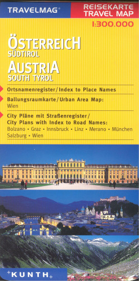 detail Rakousko & severní Itálie 1:300t automapa KUNTH