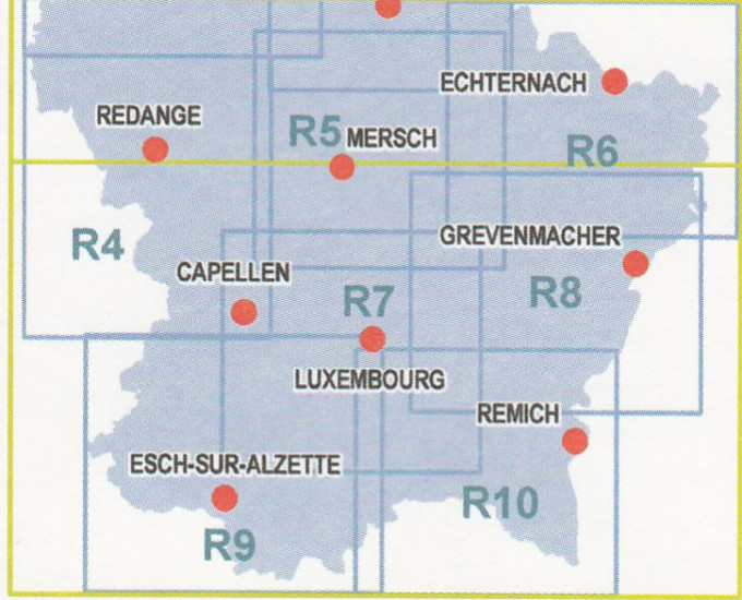 detail Lucembursko Jih (Luxemburg South) 1:50t mapa LUX