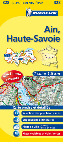 Ain, Haute-Savoie (Francie), mapa 1:150 000, MICHELIN