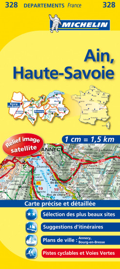 detail Ain, Haute-Savoie (Francie), mapa 1:150 000, MICHELIN