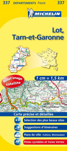 Lot, Tarn-et-Garonne (Francie), mapa 1:150 000, MICHELIN