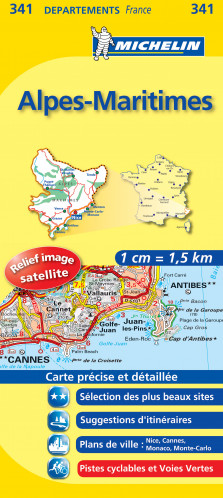 Alpes-Maritimes (Francie), mapa 1:150 000, MICHELIN