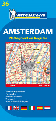 Amsterdam 1:12 500, plán města, MICHELIN