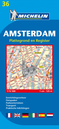 detail Amsterdam 1:12 500, plán města, MICHELIN