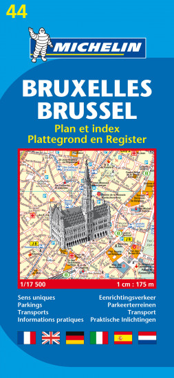 detail Brusel 1:17 500, plán města, MICHELIN