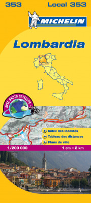 Lombardy (Itálie), mapa 1:200 000, MICHELIN