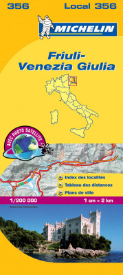 Frioul, Venice Giulia (Itálie), mapa 1:200 000, MICHELIN