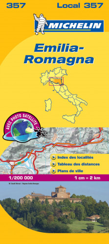 Emilia, Romagna (Itálie), mapa 1:200 000, MICHELIN