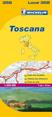 Tuscany (Itálie), mapa 1:200 000, MICHELIN
