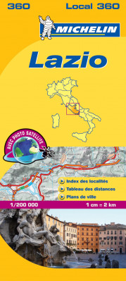 Lazio (Itálie), mapa 1:200 000, MICHELIN