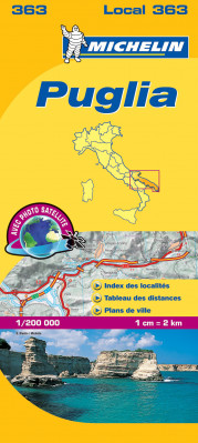 Puglia (Itálie), mapa 1:200 000, MICHELIN