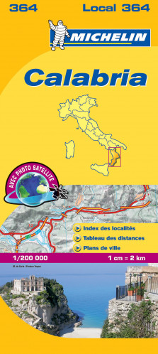 Calabria (Itálie), mapa 1:200 000, MICHELIN