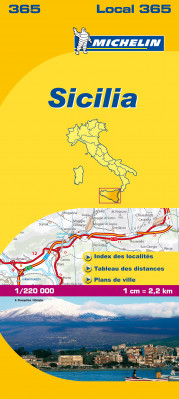 Sicily (Itálie), mapa 1:200 000, MICHELIN