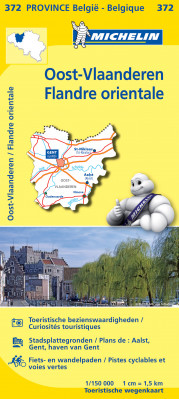 Flanders Eastern (provincie Belgie) mapa 1:150.000 MICHELIN