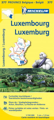 Luxemburg (provincie Belgie) mapa 1:150.000 MICHELIN