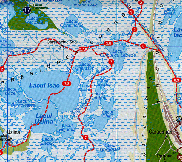 detail Delta Dunaje mapa MN