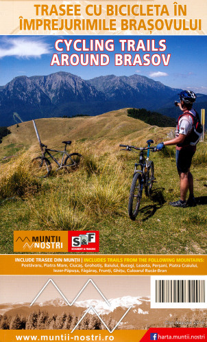 Cycling trails aroudn Brasov map set MUNTI