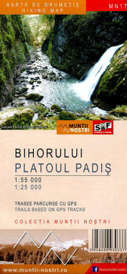 detail Bihorului, Platoul Padis 1:55.000 / 1:25.000 mapa MUNTI
