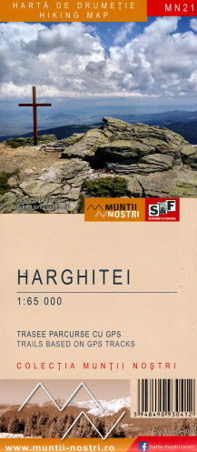Harghitei 1:65.000 mapa MUNTI